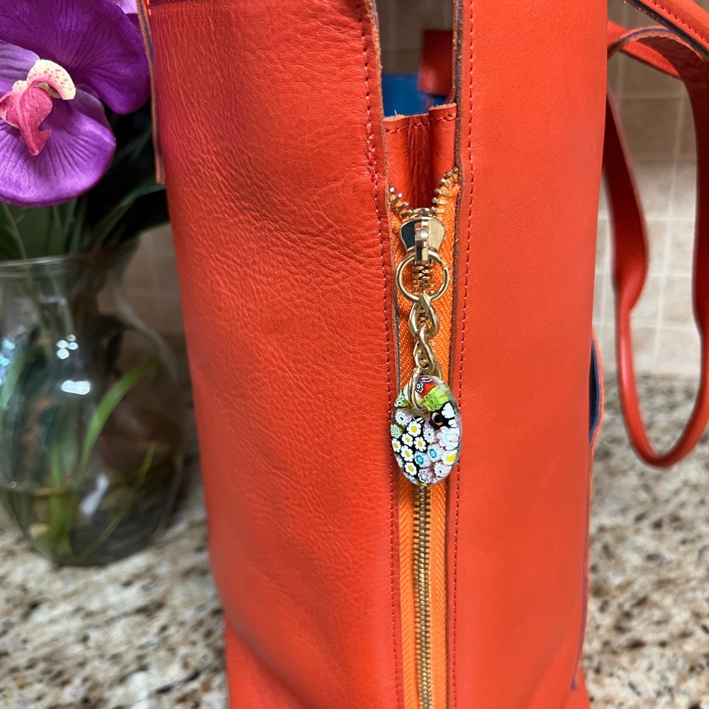 TERRIDA Solar Bag Tote Shopper Genuine Leather Made In Italy.!! - Picture 6 of 10